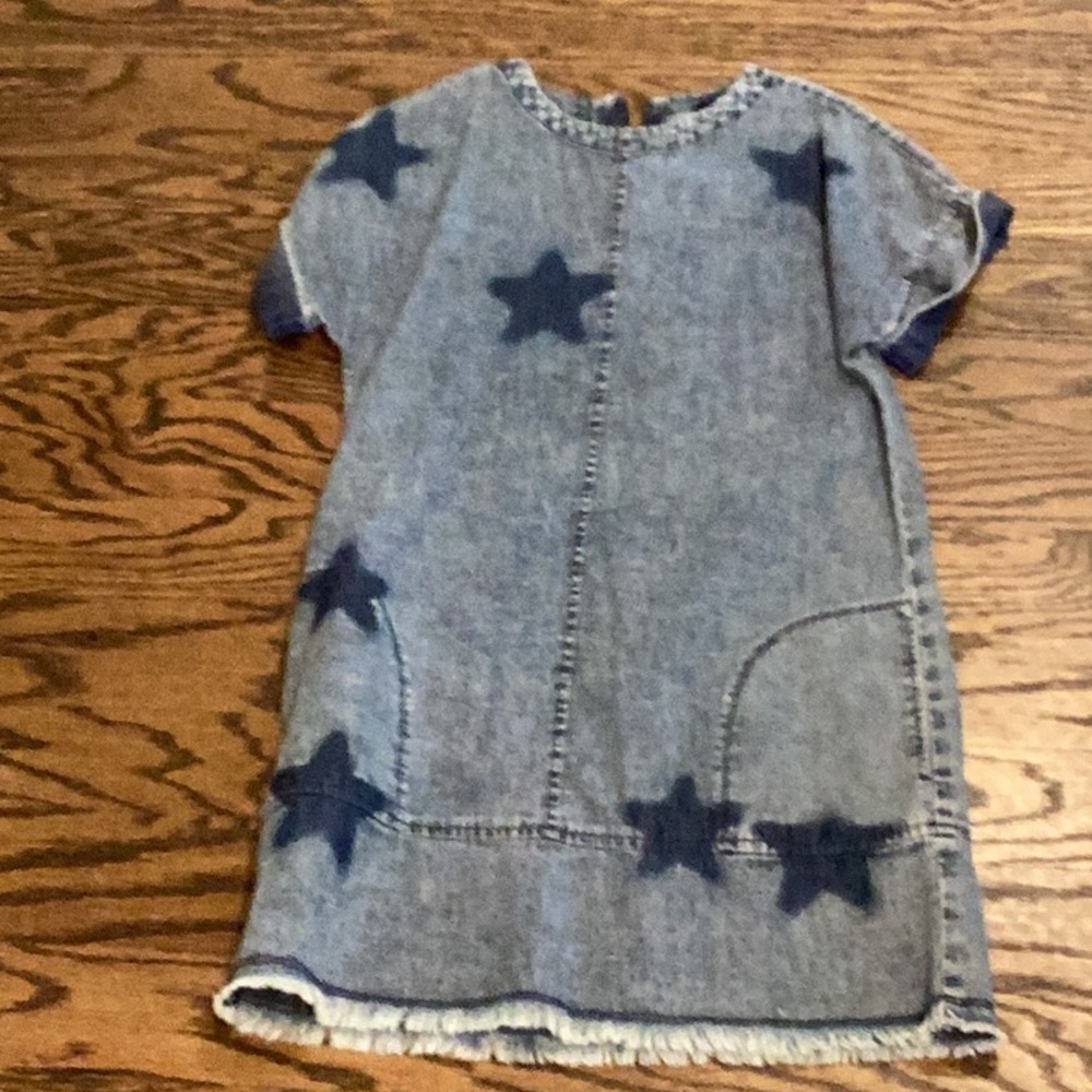 Star Pattern Denim Dress